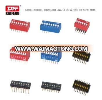 KAIFENG Dip switch dip series straight, smd, piano types 1-12 positions replace ECE manufacture in China DFT