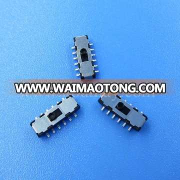 2p2t 2 postion 12 pin mini smd smt slide switch