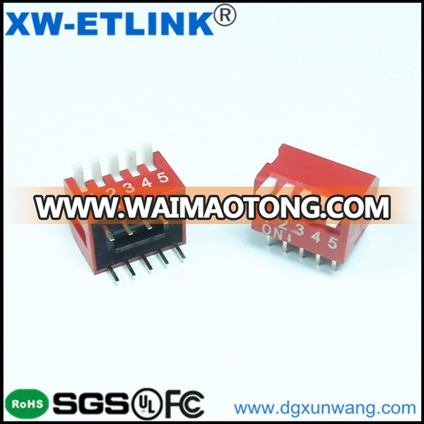 Plastical Red/Blue 1~12 Position Rotary Dip Switch